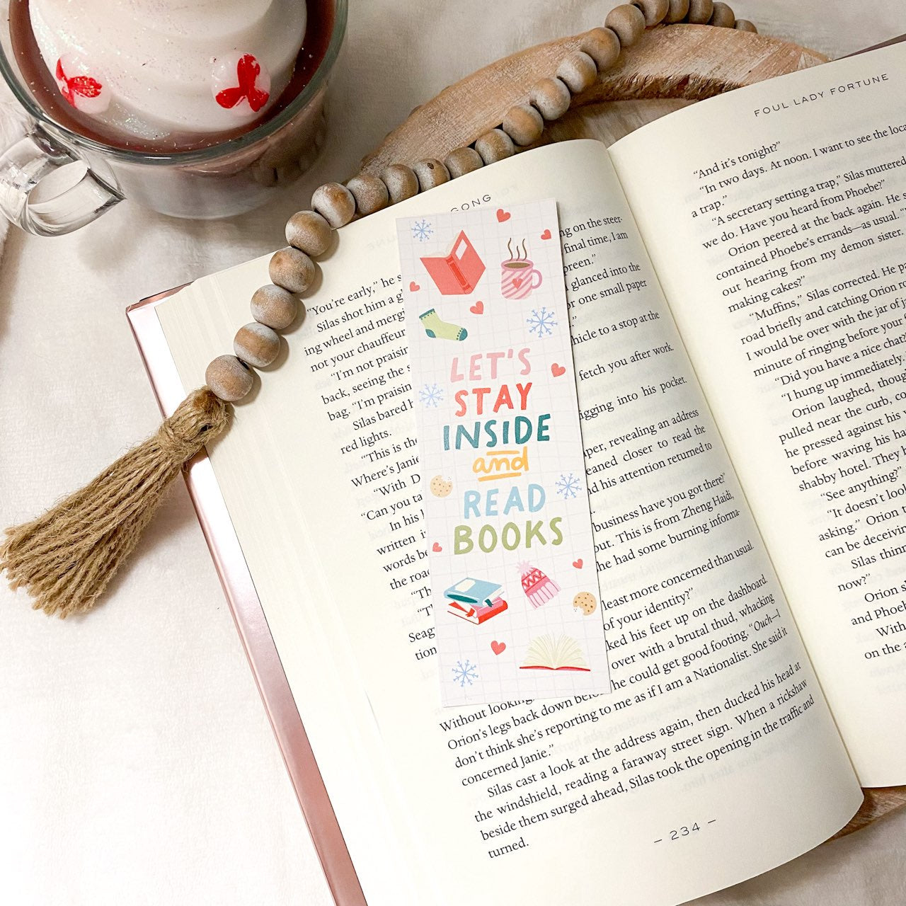 Let's Stay Inside and Read Books Bookmark