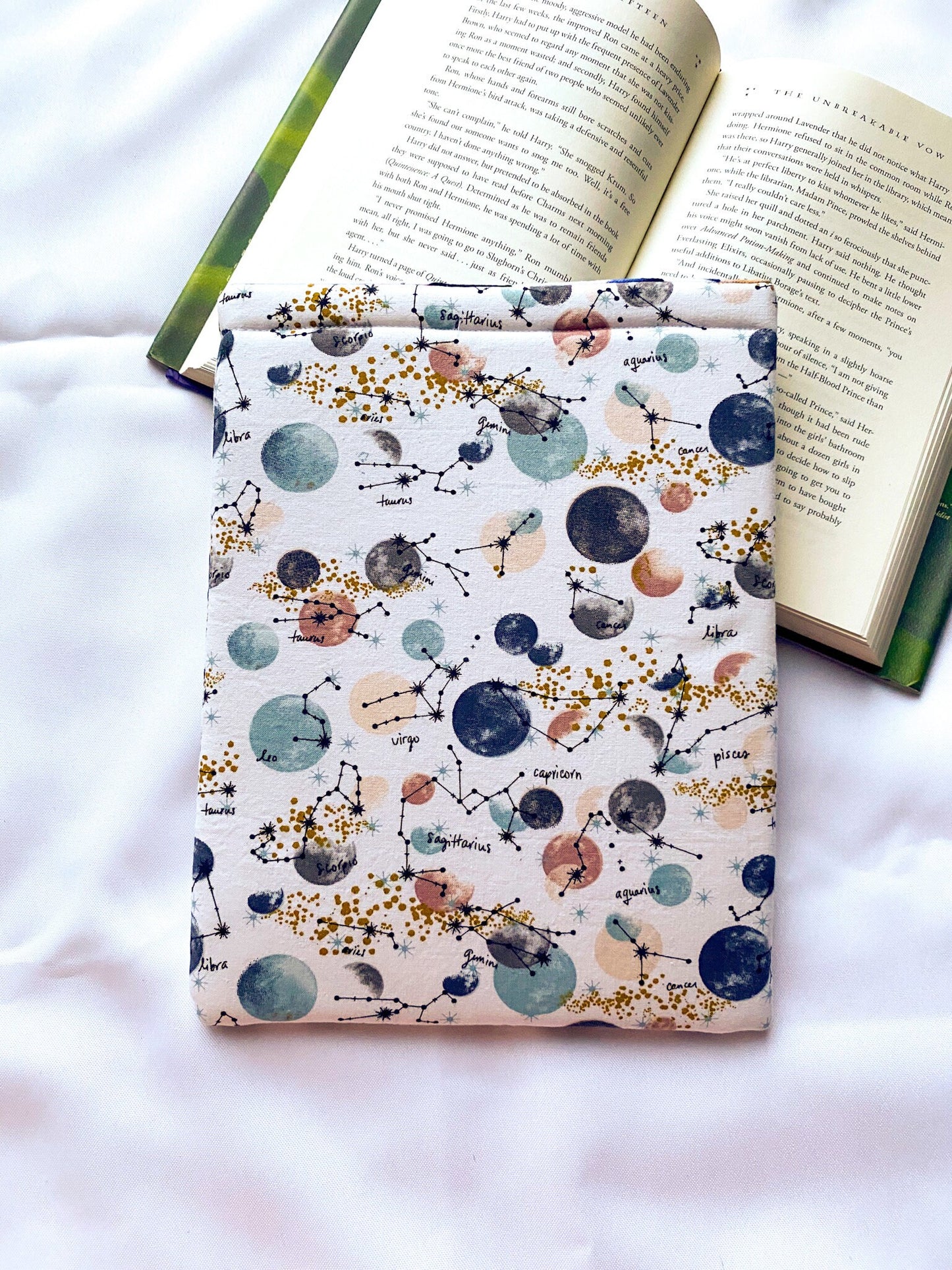 Moon and Zodiac Constellation Book Sleeve, Kindle Sleeve