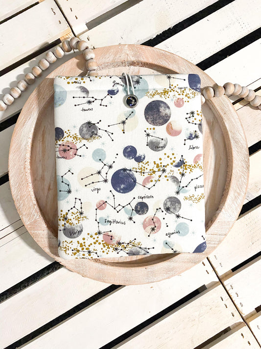 Moon and Zodiac Constellation Book Sleeve, Kindle Sleeve