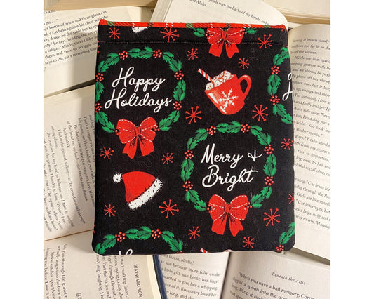 Holiday Theme Book Sleeve, Kindle Sleeve